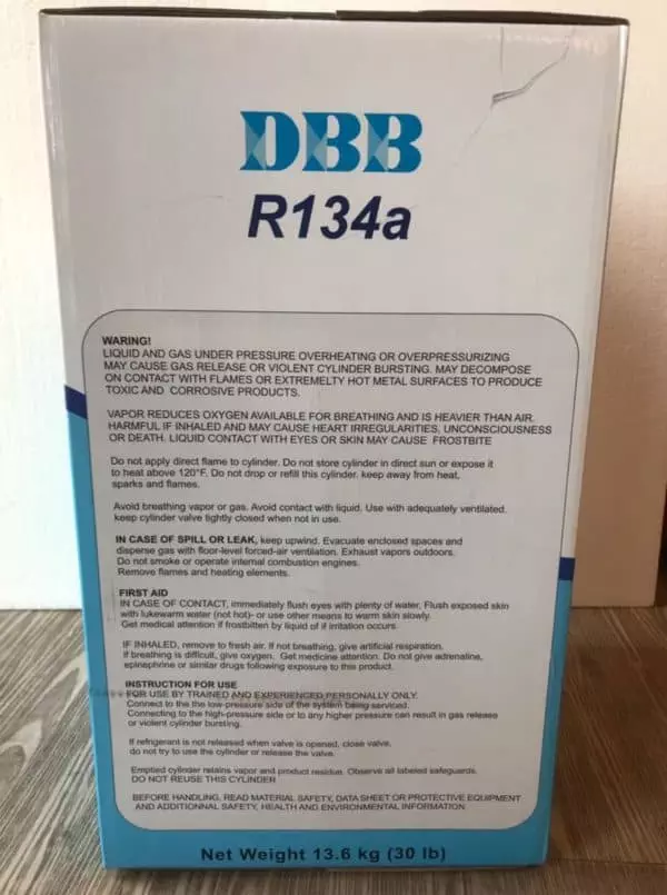 น้ำยาแอร์ DBB รุ่น R134a